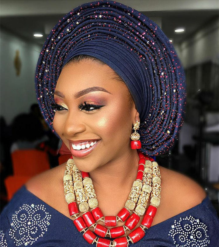 Elegant Women Coral Costume Bridal Jewelry Set 26 inches Real Coral Beads Necklace Set for African Traditional Wedding CNR164