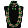 Elegant Women Coral Costume Bridal Jewelry Set 26 inches Real Coral Beads Necklace Set for African Traditional Wedding CNR164