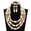 Elegant Women Coral Costume Bridal Jewelry Set 26 inches Real Coral Beads Necklace Set for African Traditional Wedding CNR164