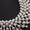 Elegant Women Jewelry Accessories  Imitation Pearls Pendant Choker Double Layer Alloy Chain White Pearl Necklace For Party
