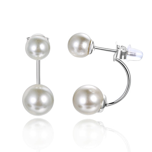 Elegant Women's Pearl Stud Earrings Genuine Silver 925 Earring High Quality Bride Bridesmaid Wedding Jewelry Accessories Gift