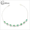 Elegant emerald wedding bracelet natural SI grade emerald bracelet 925 silver emerald fine jewelry romantic birthd gift