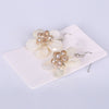 Elegant white flowers earrings for women 925 silver earrings Creative dyed shell earring with stones Trendy Fashion Jewelry