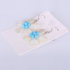 Elegant white flowers earrings for women 925 silver earrings Creative dyed shell earring with stones Trendy Fashion Jewelry