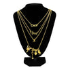 Elegant woman Party Accessories ONCE UPON A TIME Letter Jewelry Multi Layer Gold Color Angel Choker Collar Necklace & Pendants