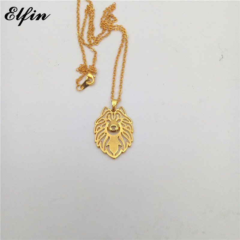 2020 Trendy Samoyed Necklace Gold Color Silver Color Dog Jewellery Pendant Necklace Women Steampunk