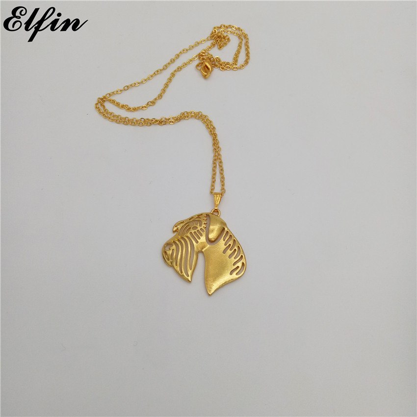 2020 Trendy Schnauzer Necklace Gold Color Silver Color Dog Jewellery Miniature Schnauzer Pendant Necklace Women