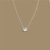 2020 Trendy Weed Leaf Necklace Gold Color Silver Color Nature Jewellery Clover Pendant Necklace Women