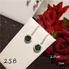 Emerald Drop Earrings For Women S925 Sterling Silver Ear Needle Fine Jewelry Simple Exquisite Bridal Wedding Brincos Accessories