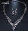 Emmaya Brand Simple Charm Leaf Shape Jewelry AAA Cubic Zircon Wedding Jewelry Sets For Lover Brides Popular Jewelry Party Gift