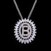 Emmaya Charm Pendant Design Letter B Zircon Necklace for Women  Crystal Jewelry Gift