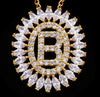 Emmaya Charm Pendant Design Letter B Zircon Necklace for Women  Crystal Jewelry Gift