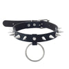 Emo Spike Choker Cool Punk  Black Faux Leather Collar For Girls  Chocker Goth Necklace Gothic Accessories