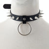 Emo Spike Choker Cool Punk  Black Faux Leather Collar For Girls  Chocker Goth Necklace Gothic Accessories