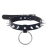 Emo Spike Choker Cool Punk  Black Faux Leather Collar For Girls  Chocker Goth Necklace Gothic Accessories