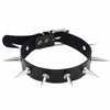 Emo Spike Choker Punk Collar Female Women Men Black Leather Studded Rivets Chocker Necklace Goth Jewelry Gothic Accessories