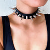 Emo Spike Choker Punk Collar Goth Necklace Vegan Leather Belt Chocker  Accessories Harajuku Gothic  Jewelry Halloween
