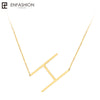 Letter Necklaces Alphabet Initial Pendants Necklace Gold Color Stainless Steel Choker Necklace for Women Jewelry
