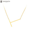 Letter Necklaces Alphabet Initial Pendants Necklace Gold Color Stainless Steel Choker Necklace for Women Jewelry