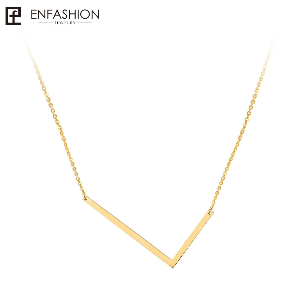 Letter Necklaces Alphabet Initial Pendants Necklace Gold Color Stainless Steel Choker Necklace for Women Jewelry