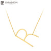 Letter Necklaces Alphabet Initial Pendants Necklace Gold Color Stainless Steel Choker Necklace for Women Jewelry