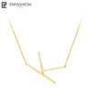 Letter Necklaces Alphabet Initial Pendants Necklace Gold Color Stainless Steel Choker Necklace for Women Jewelry