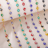 Enamel Blue Evil Eye Necklace For Women Stainless Steel Gold Color Necklaces 2023 Trend Couple Aesthetic Jewelry collares mujer