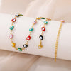 Enamel Blue Evil Eye Necklace For Women Stainless Steel Gold Color Necklaces 2023 Trend Couple Aesthetic Jewelry collares mujer