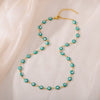 Enamel Blue Evil Eye Necklace For Women Stainless Steel Gold Color Necklaces 2023 Trend Couple Aesthetic Jewelry collares mujer