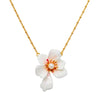 Enamel Colour Ceramic Glaze Sakura Pearl Pendant Chokers Necklace Accessories