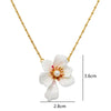 Enamel Colour Ceramic Glaze Sakura Pearl Pendant Chokers Necklace Accessories