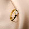 Enamel Heart Rings For Women Open Adjustable Colorful Zircon Ring 2023 Trend Boho Party Jewerly Wedding Couple Gift bague femme