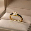 Enamel Heart Rings For Women Open Adjustable Colorful Zircon Ring 2023 Trend Boho Party Jewerly Wedding Couple Gift bague femme