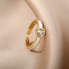 Enamel Heart Rings For Women Open Adjustable Colorful Zircon Ring 2023 Trend Boho Party Jewerly Wedding Couple Gift bague femme