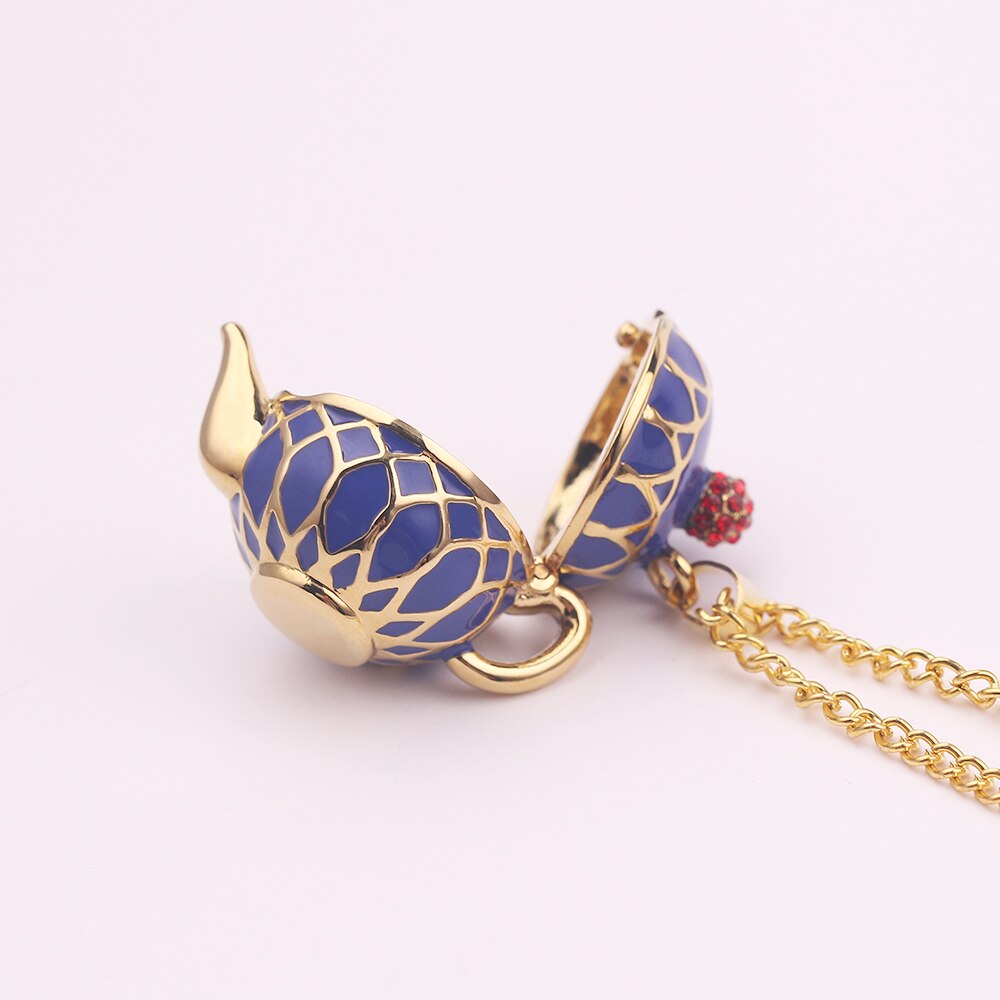 Enamel Teapot Pendant Necklace Long Chain Hand Painted Colorful Teapot Necklace Jewelry Bijoux Femme Gifts For Women