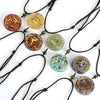 Energy 7 Chakra Orgonite Pendant Necklace Natural Chip Stone Round Orgone Necklaces Yoga Reiki Healing Jewelry For Men Women