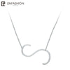 Letter Necklaces Pendants Alfabet Initial Necklace Stainless Steel Choker Necklace Women Jewelry Kolye Collier collare
