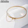 EnSafety Chain Chokers Necklaces Pendants Gold Color Necklace Stainless Steel Choker Necklace For Women Jewelry Collier