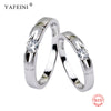 Engagement Heart Wedding Band Ring Cubic Zirconia Jewelry Women Men Lovers' Couple Rings Bague Alliance Anillos De Parej