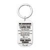 Engraved Black Stainless Steel Necklace To My Daughter Son Big Metal Tags Pendants Necklaces Love Gifts From Mom Dad