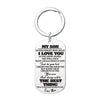 Engraved Black Stainless Steel Necklace To My Daughter Son Big Metal Tags Pendants Necklaces Love Gifts From Mom Dad