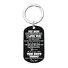 Engraved Black Stainless Steel Necklace To My Daughter Son Big Metal Tags Pendants Necklaces Love Gifts From Mom Dad