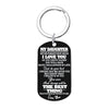 Engraved Black Stainless Steel Necklace To My Daughter Son Big Metal Tags Pendants Necklaces Love Gifts From Mom Dad
