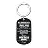 Engraved Black Stainless Steel Necklace To My Daughter Son Big Metal Tags Pendants Necklaces Love Gifts From Mom Dad