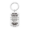 Engraved Black Stainless Steel Necklace To My Daughter Son Big Metal Tags Pendants Necklaces Love Gifts From Mom Dad
