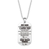 Engraved Black Stainless Steel Necklace To My Daughter Son Big Metal Tags Pendants Necklaces Love Gifts From Mom Dad