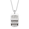 Engraved Black Stainless Steel Necklace To My Grandson Big Metal Tags Pendants Necklaces Love Gifts From Grandma Grandpa