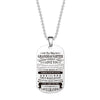 Engraved Black Stainless Steel Necklace To My Grandson Big Metal Tags Pendants Necklaces Love Gifts From Grandma Grandpa