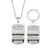 Engraved Black Stainless Steel Necklace To My Grandson Big Metal Tags Pendants Necklaces Love Gifts From Grandma Grandpa
