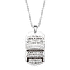Engraved Black Stainless Steel Necklace To My Grandson Big Metal Tags Pendants Necklaces Love Gifts From Grandma Grandpa